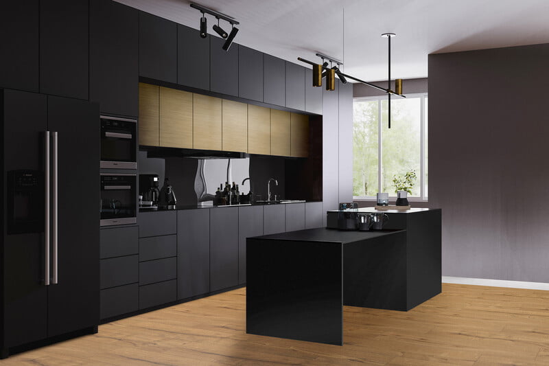 Kronospan Acrylic Matt-Black/18.3mm Panel/1 Side Acrylic