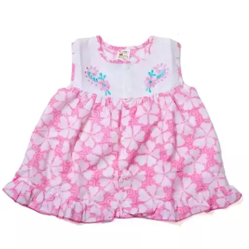 Cotton frocks with embroidery work