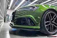 Audi RS6 Avant Carbon Fiber Front Bumper Caps | CFRP Aero Accents