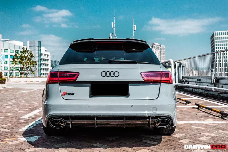2013–2018 Audi RS6 Avant Carbon Fiber Rear Lip | CFRP Diffuser Accent