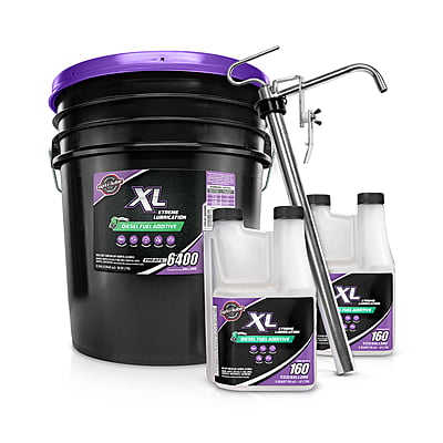 Opti-Lube XL Xtreme Lubricant Diesel Fuel Additive - 5 Gallon Pail with Heavy Duty Pump & 2 Empty 16oz Dosing Bottles