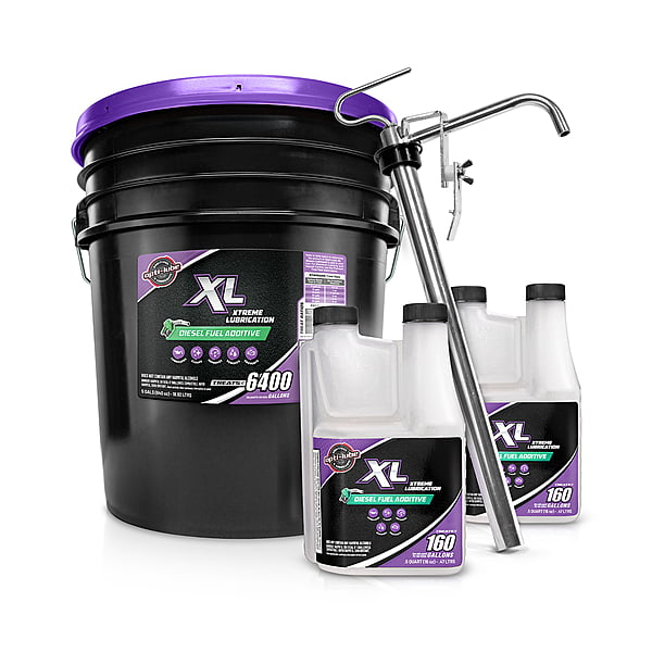 Opti-Lube XL Xtreme Lubricant Diesel Fuel Additive - 5 Gallon Pail with Heavy Duty Pump & 2 Empty 16oz Dosing Bottles Opti-Lube XL Xtreme Lubricant Diesel Fuel Additive - 5 Gallon Pail with Heavy Duty Pump & 2 Empty 16oz Dosing Bottles