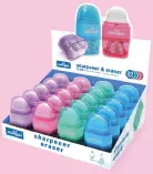 eraser and double sharpener combo
with soft touch