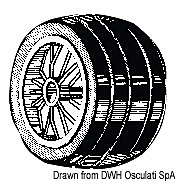 Small spare roller for rudder 175 mm