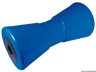 Central roller, blue 200 mm � hole 17 mm