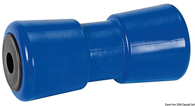 Central roller, blue 286 mm � hole 30 mm