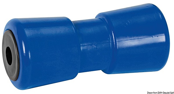 Central roller, blue 286 mm � hole 30 mm
