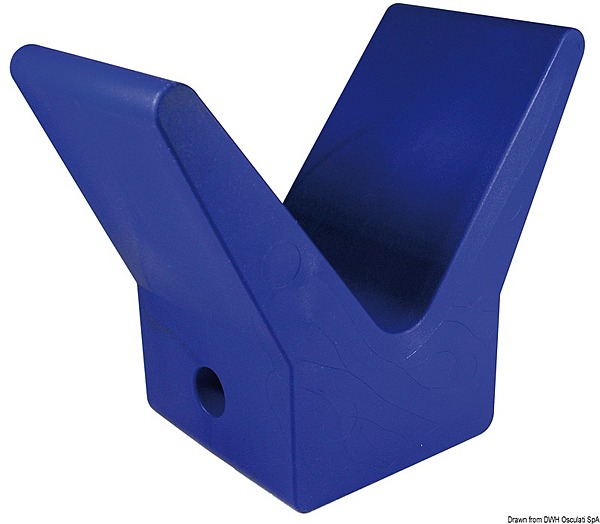 Blue rubber bow stop 105 x 67 x 124 mm