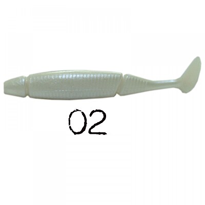 WEEBASS เหยื่อหนอนยาง - รุ่น MINNOW SHAD 3g , 02 PEARL WHITE