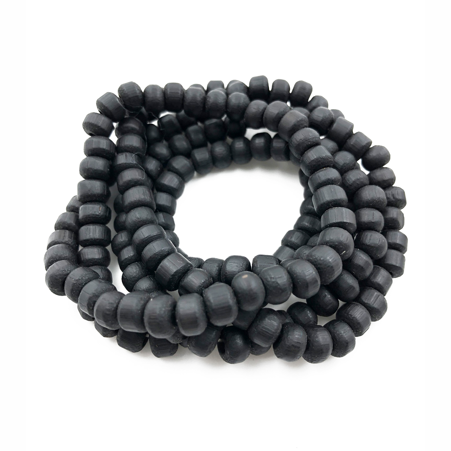Tulsi Black Round Beads Mala