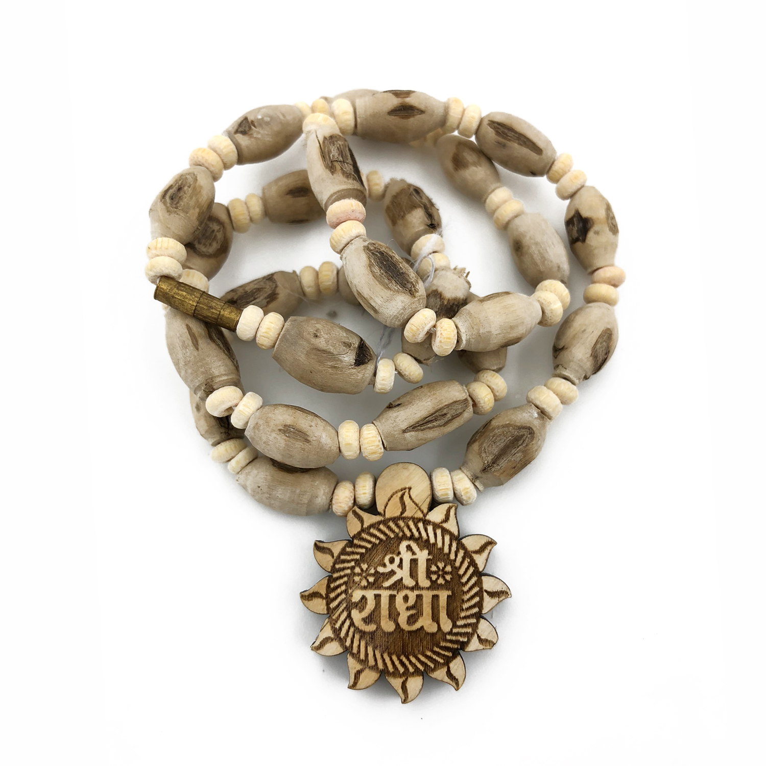 Original Tulsi Mala with Shri Radha Round Shape Pendant