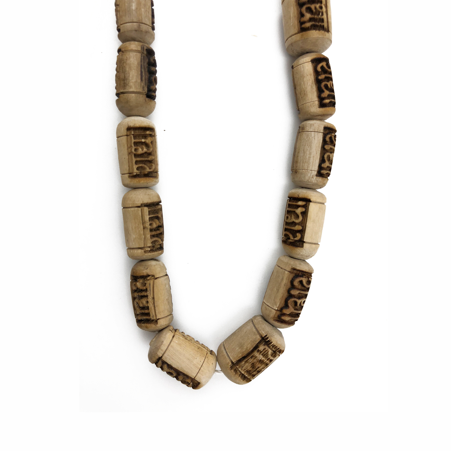 Original Tulsi Long Beads with Engraved Radha Name Handicraft Mala