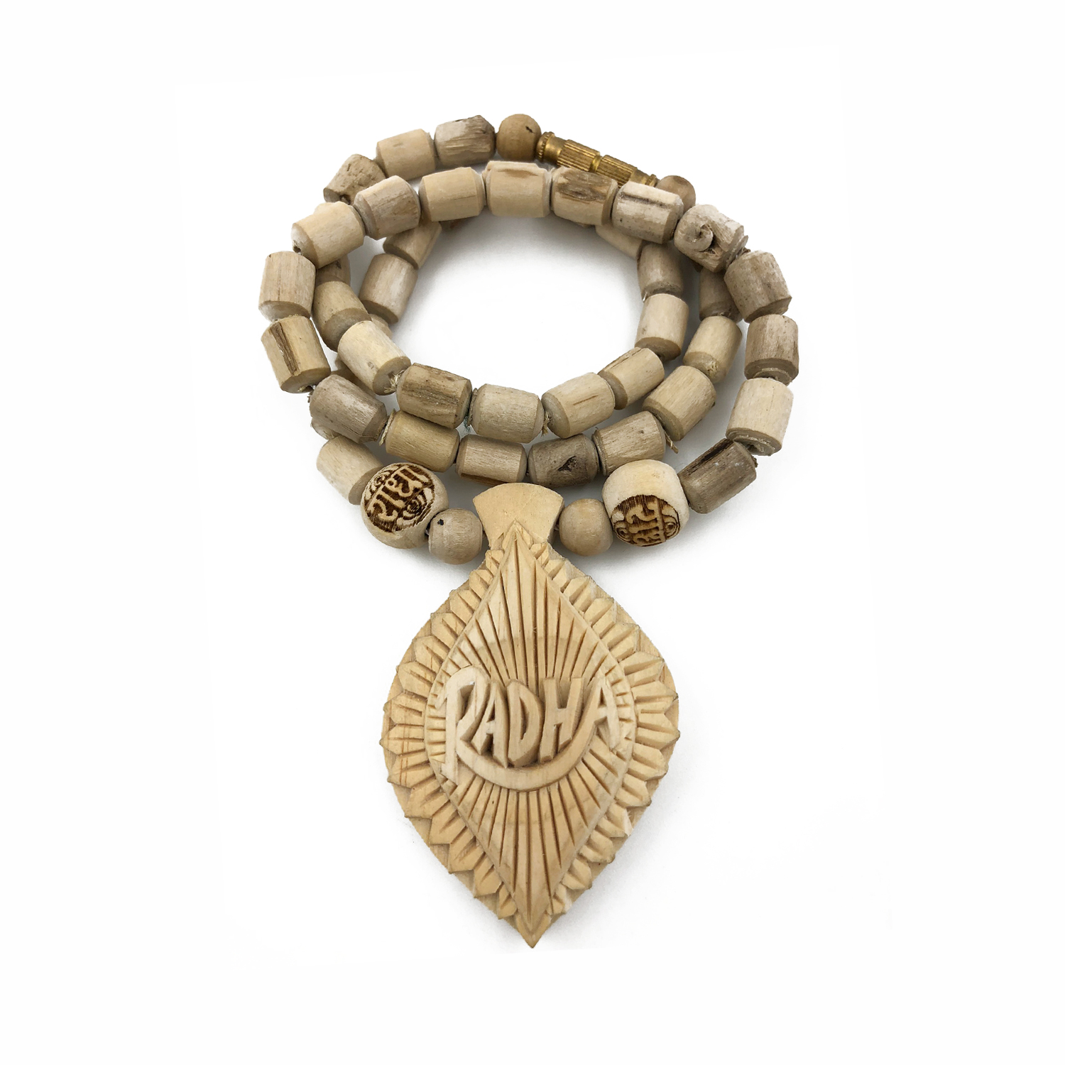 Original Tulsi Mala with Radha-Shankha Shaped Handicraft Pendant