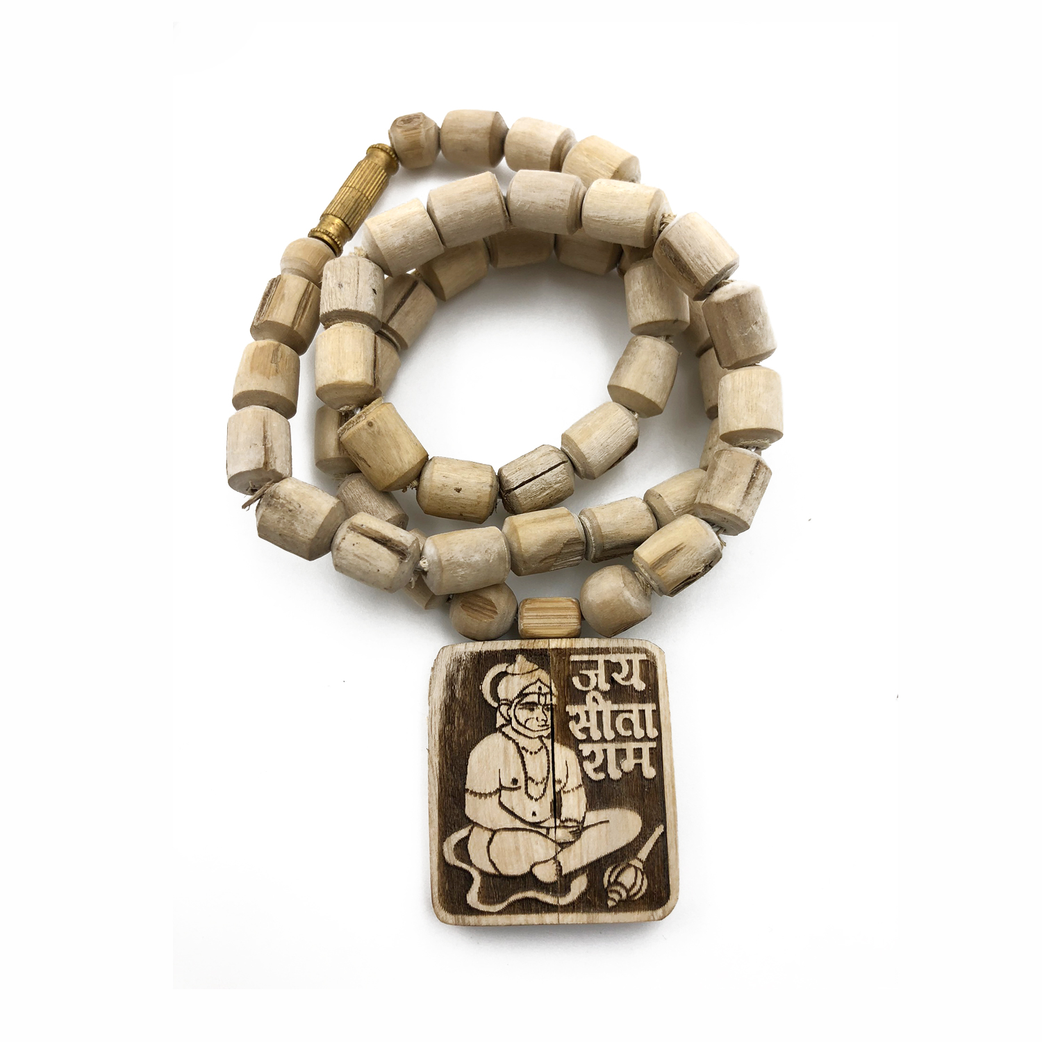 Original Tulsi Mala with Hanuman Ji Pendant (Medium Size Beads)