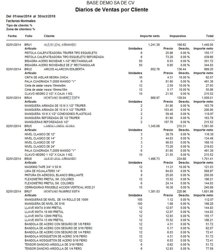Diario De Ventas Facturas Filtrado Por Clientes Diario De Ventas Facturas Filtrado Por Clientes