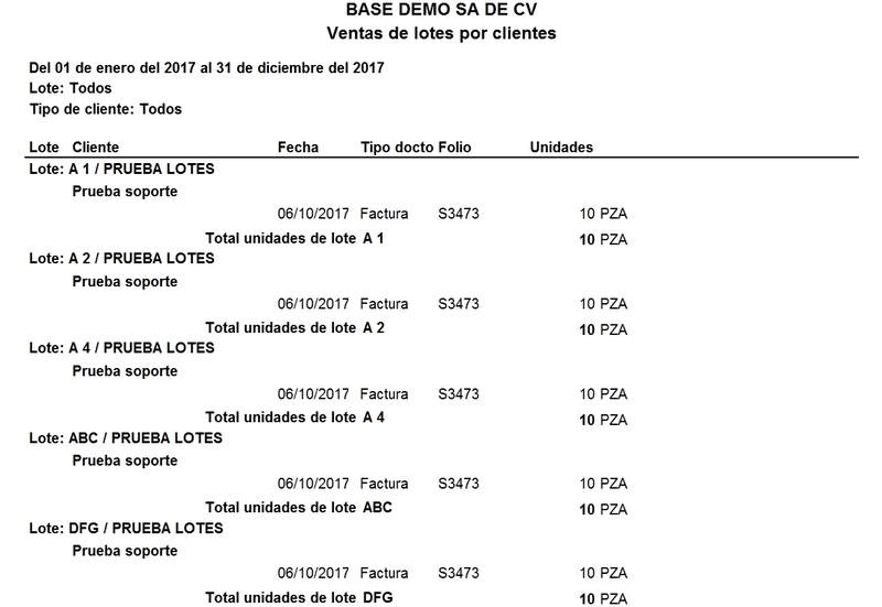 Reporte De Ventas De Lotes X Cliente Reporte De Ventas De Lotes X Cliente
