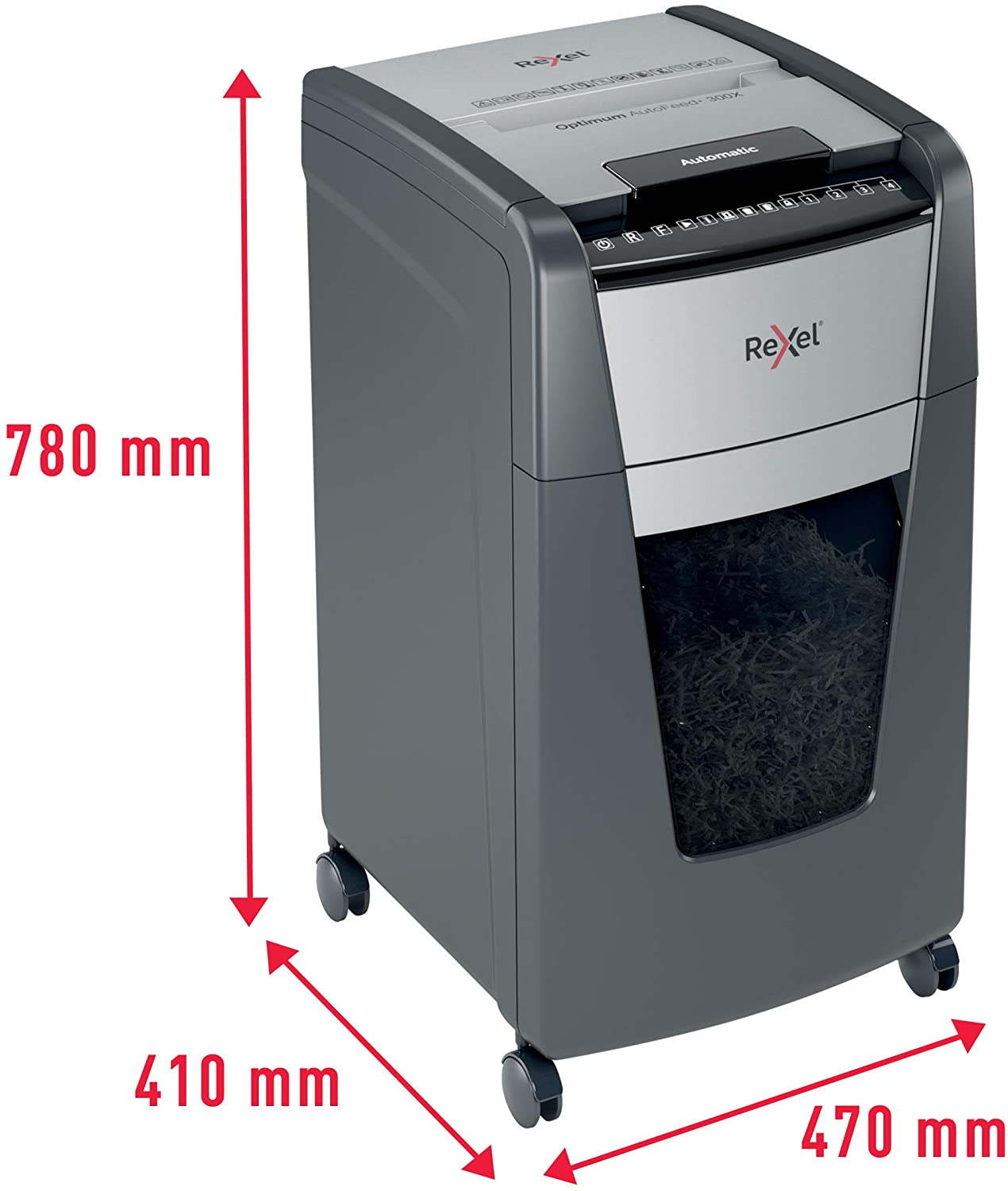 SHREDDER REXEL OPTIMUM AUTO+ 300X CROSS