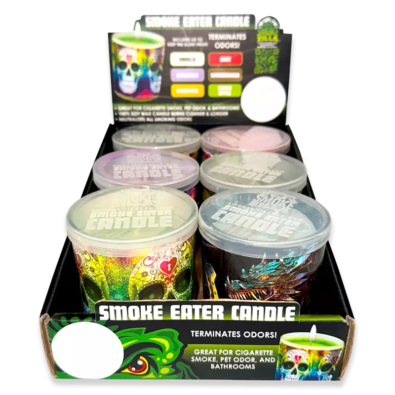SMOKE ZILLA SMOKE EATER CANDLES 6 COUNT