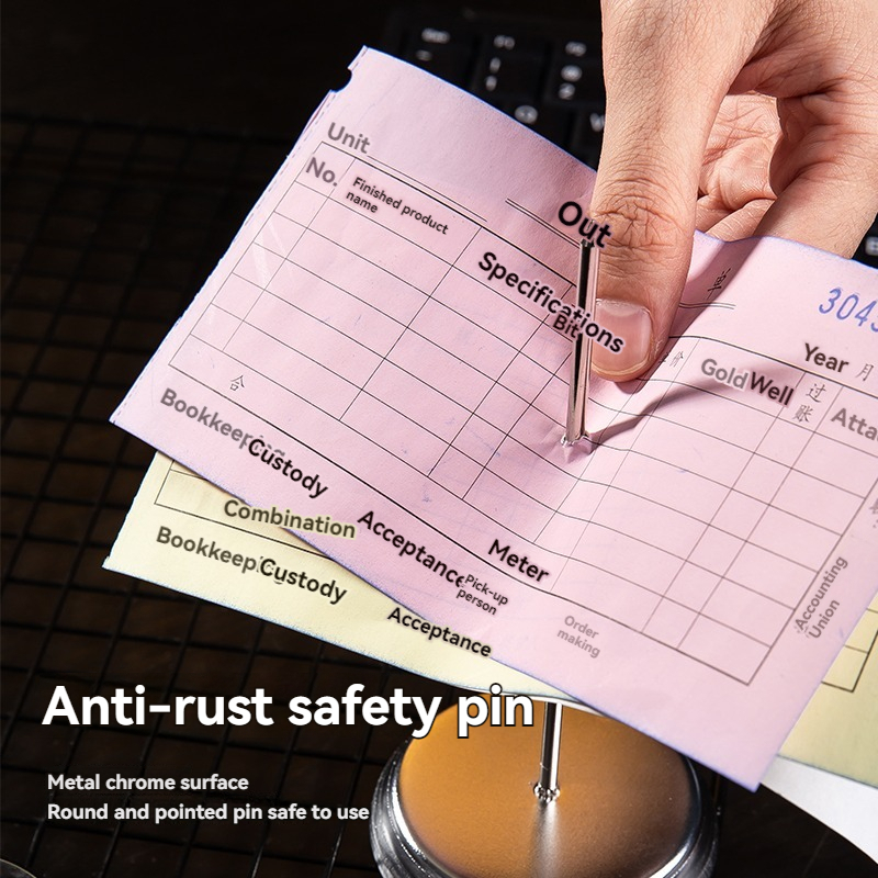 DELI 0241 BILL FORK/ PAPER SPIKE METALIC