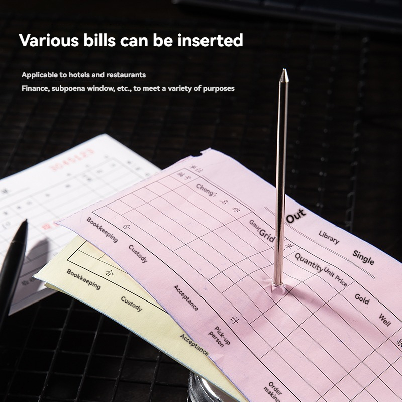 DELI 0241 BILL FORK/ PAPER SPIKE METALIC