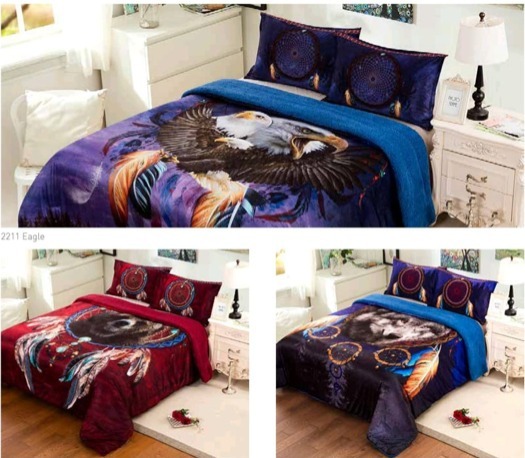 Sherpa Lined Micromink 3pc Dreamcatcher Queen (0256)