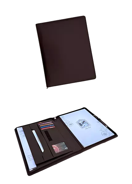 VEGAN LEATHER  FLD 12 R FOLDER