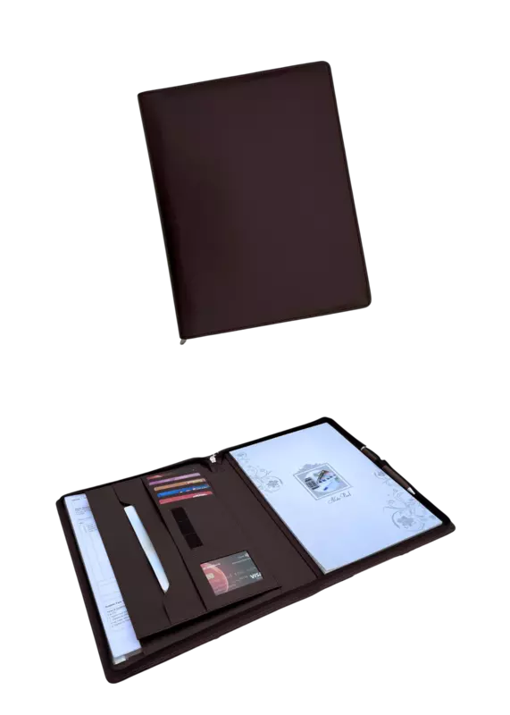 VEGAN LEATHER  FLD 12 R FOLDER