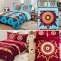Blanket Reversible 3 Pc Queen Star/Navajo [0266]