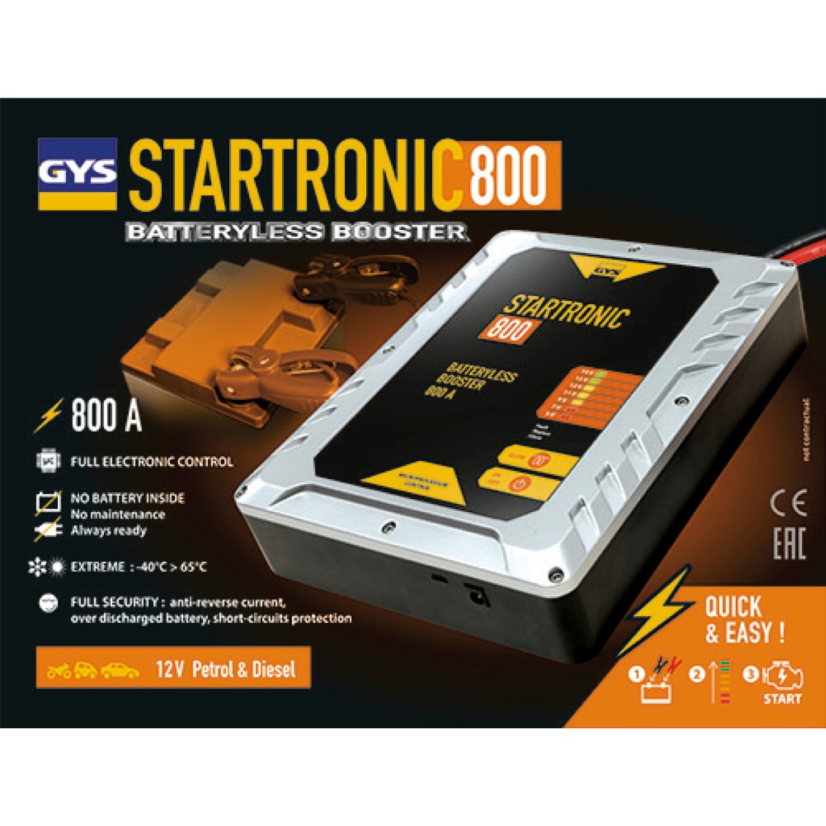 Batteryless Super-Capacitor Startronic 800 Booster Batteryless Super-Capacitor Startronic 800 Booster