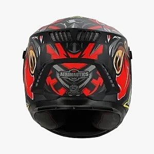 STEELBIRD SBH-40 ISS ASSASIN GLOSSY BLACK/RED C/V 600 MM