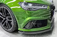 Audi RS6 Avant Carbon Fiber Front Bumper Caps | CFRP Aero Accents