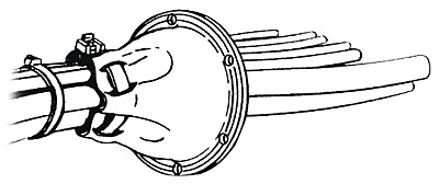 PVC fairlead cradle, white