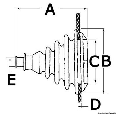 Maxi black fairlead bellow