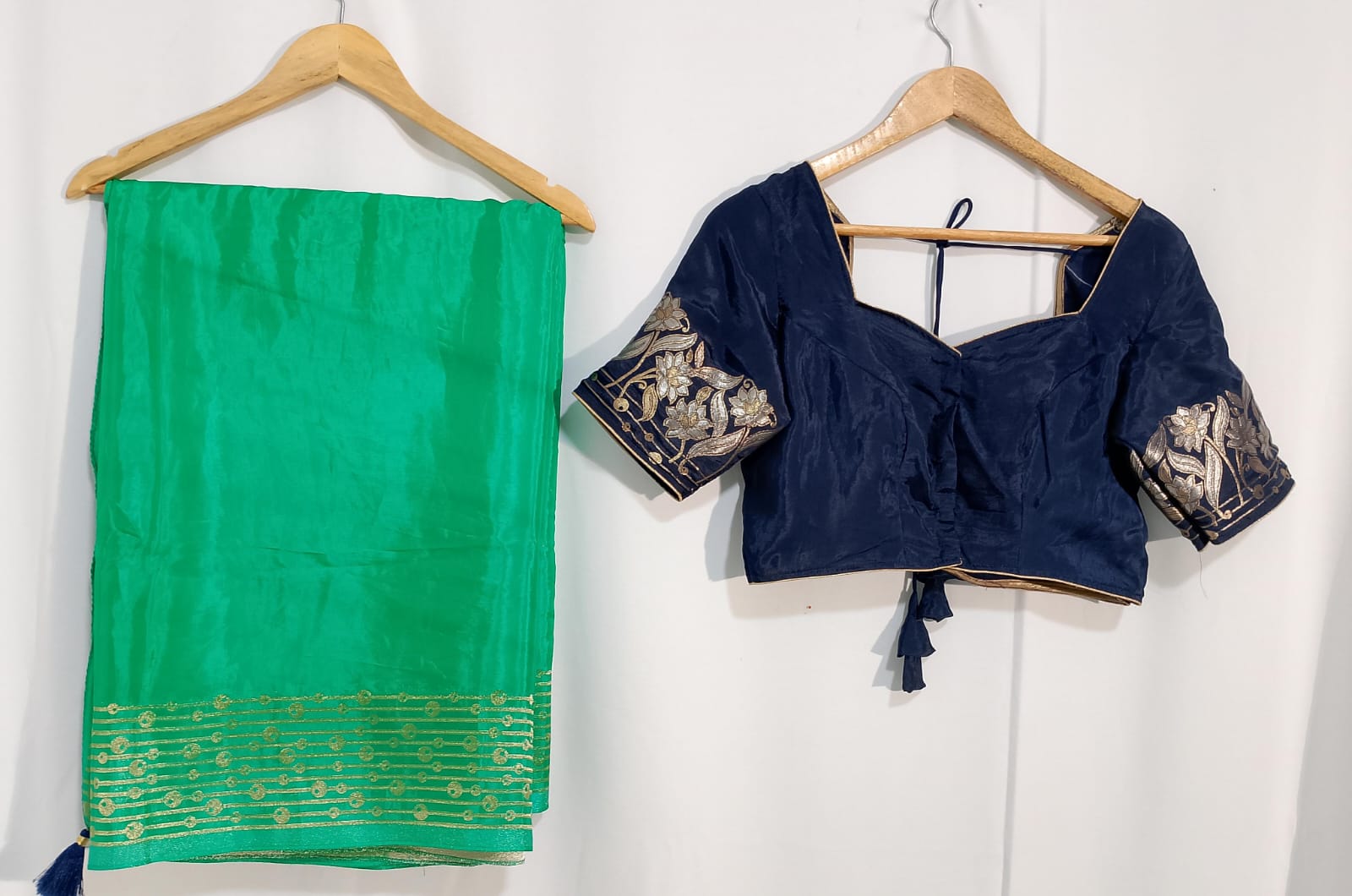 N351: Ready To Ship Beautiful Pure Banarasi Saree With Stitched Blouse