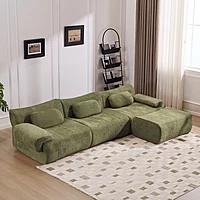 Modular Chenille Sofa Set with Armchair