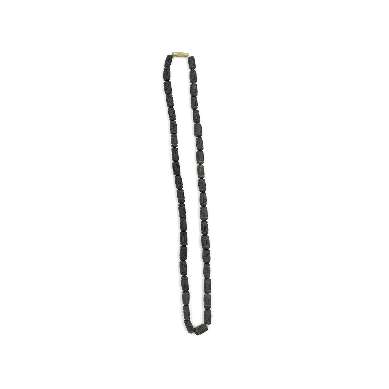 Tulsi Black Long Beads with Engraved Radha Name Handicraft Mala