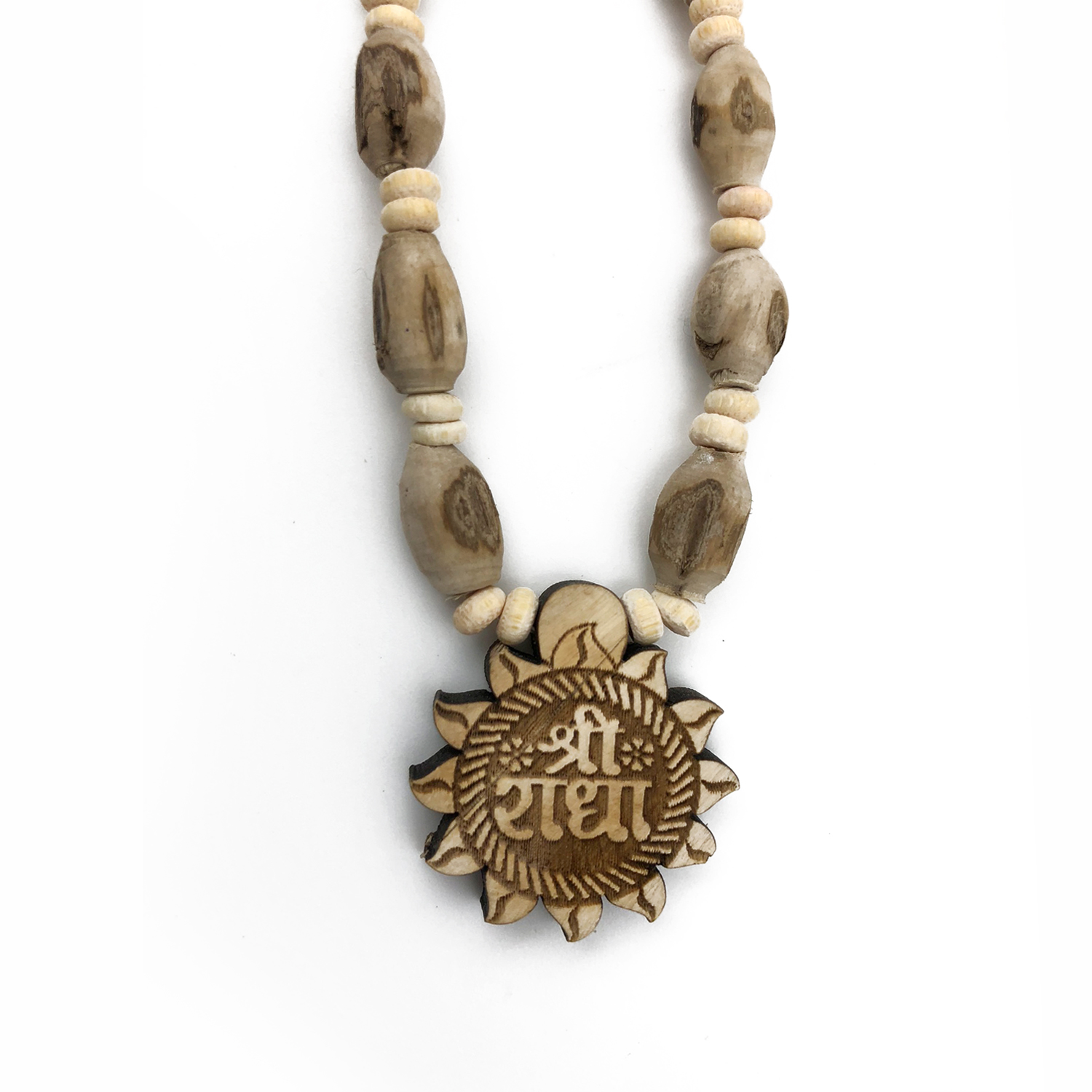 Original Tulsi Mala with Shri Radha Round Shape Pendant