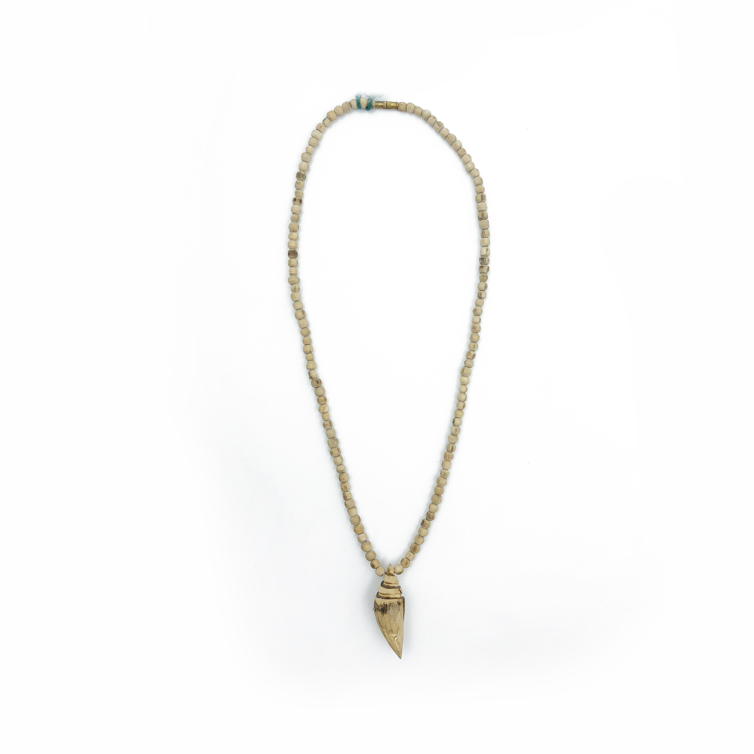 Original Tulsi Mala with Shankh Handicraft Pendant (Round-Small Size Beads)