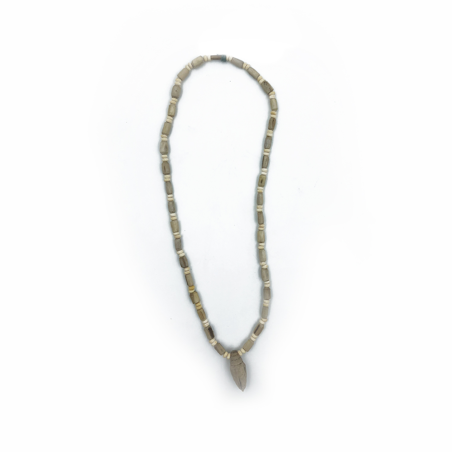 Original Tulsi Mala with Shankh Handicraft Pendant (Long-Medium Size Beads)