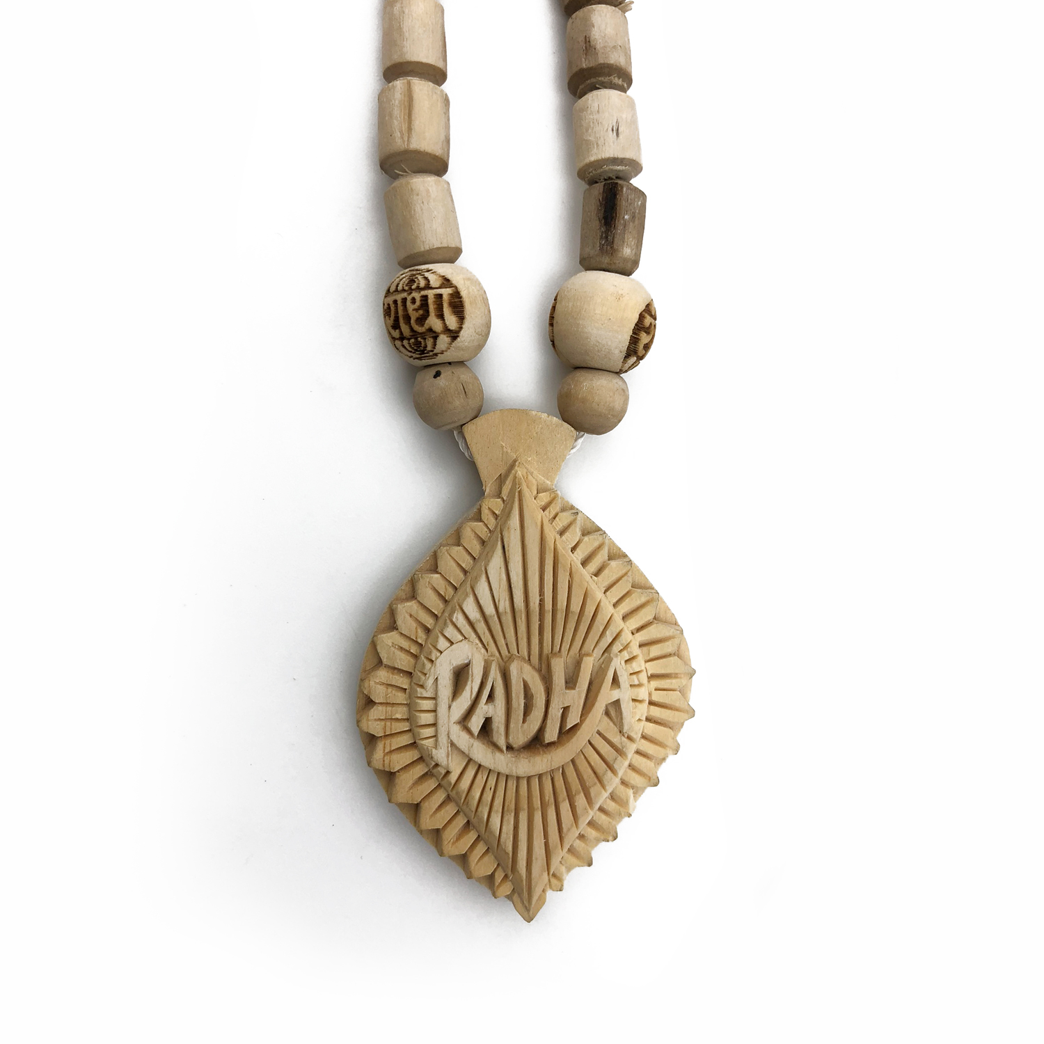 Original Tulsi Mala with Radha-Shankha Shaped Handicraft Pendant