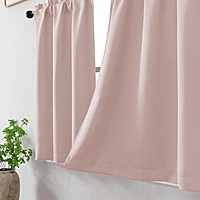 Patin Solid Thermal Window Curtains 2 Panels, Dual Rod Pocket
