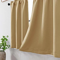 Patin Solid Thermal Window Curtains 2 Panels, Dual Rod Pocket