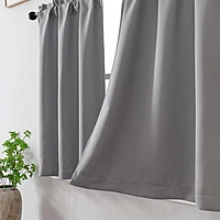 Patin Solid Thermal Window Curtains 2 Panels, Dual Rod Pocket