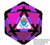 Full Dice - Disc Golf-Black-Purple-DeepPink