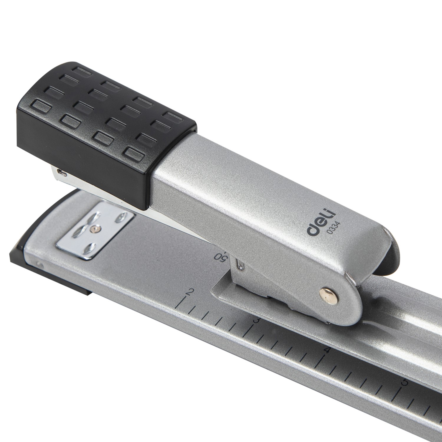 DELI 0334 LONG-ARM STAPLER BLACK/SILVER