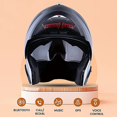 HEADFOX SBA-7 ISS DASHING BLACK C/V WITH INNER SMOKE SUNSHIELD (L)