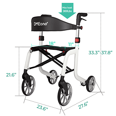 Samba Side-Folding Aluminum Rollator 035WT
