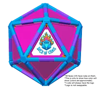 Full Dice - Table Tennis-Teal-Purple-DeepPink