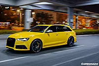 2013–2018 Audi RS6 Avant MN Style Carbon Fiber Rear Cap Splitters | Aggressive Rear Quarter Accents