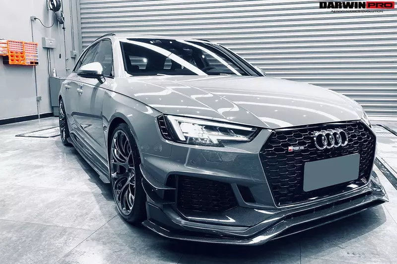 2017–2019 Audi RS4 B9 BKSS Style Carbon Fiber Front Canards | Aerodynamic Upgrade